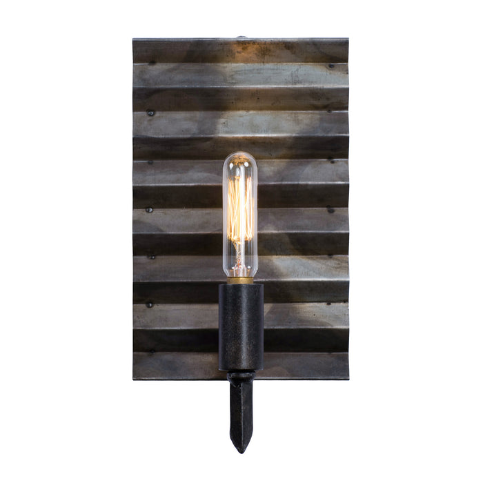 Varaluz 337W01 One Light Wall Sconce, Artistic Fired Steel
