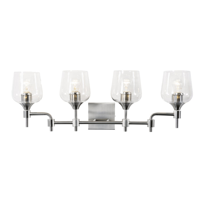 Varaluz 340B04SN Four Light Bath, Satin Nickel