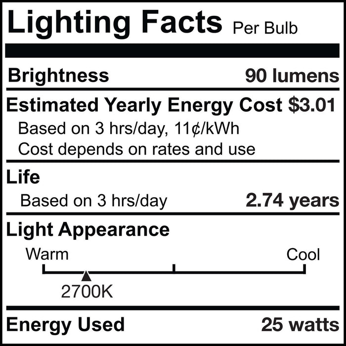 Bulbrite 132507 Light Bulb, Clear
