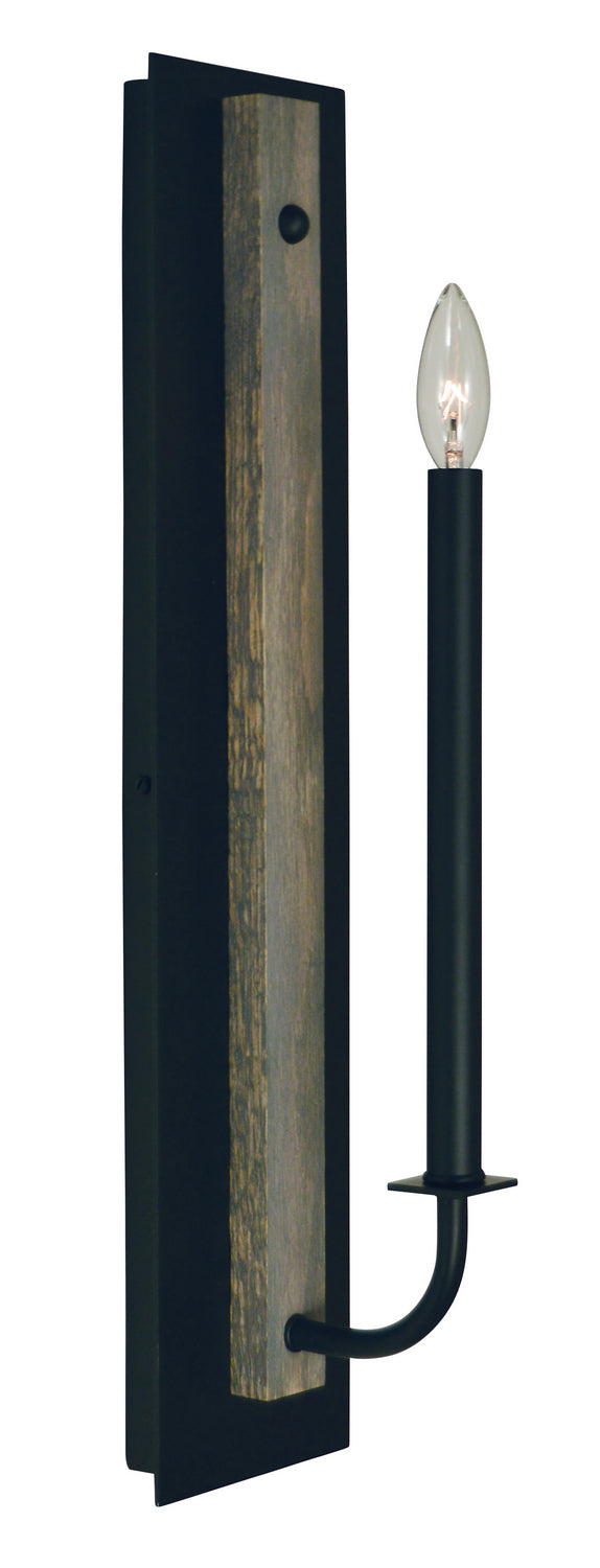 Framburg 5411 MBLACK One Light Wall Sconce, Matte Black