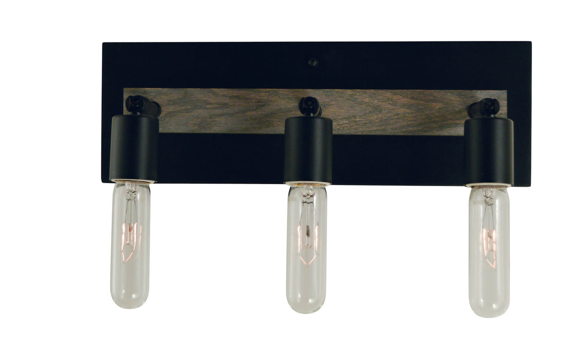 Framburg 5438 MBLACK Three Light Wall Sconce, Matte Black