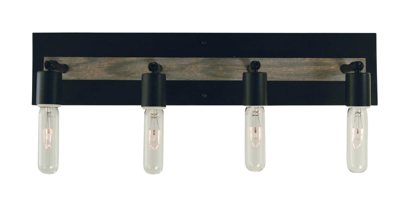Framburg 5439 MBLACK Four Light Wall Sconce, Matte Black