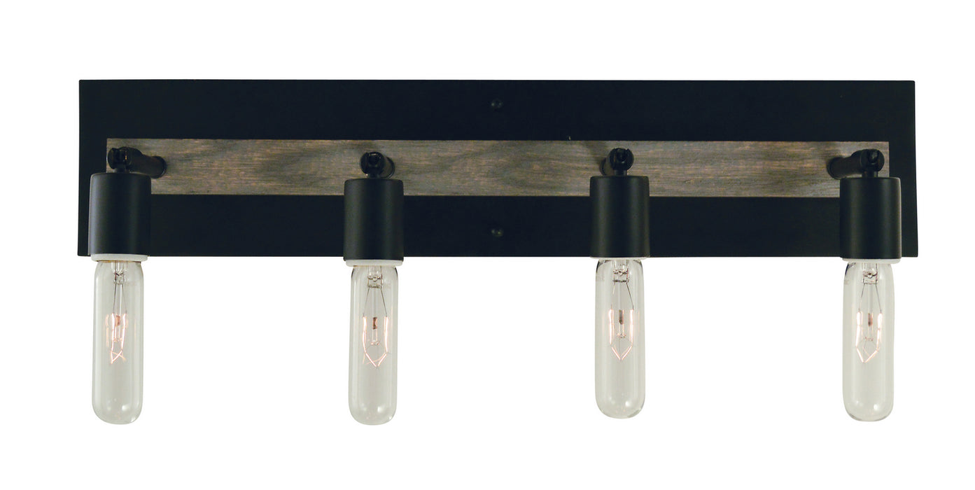 Framburg 5439 MBLACK Four Light Wall Sconce, Matte Black