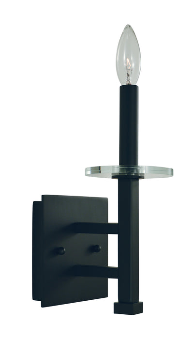 Framburg 5441 MBLACK One Light Wall Sconce, Matte Black