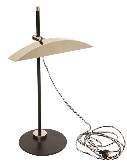 House of Troy DSK500-BLKPN LED Table Lamp, Matte Black/Polished Nickel