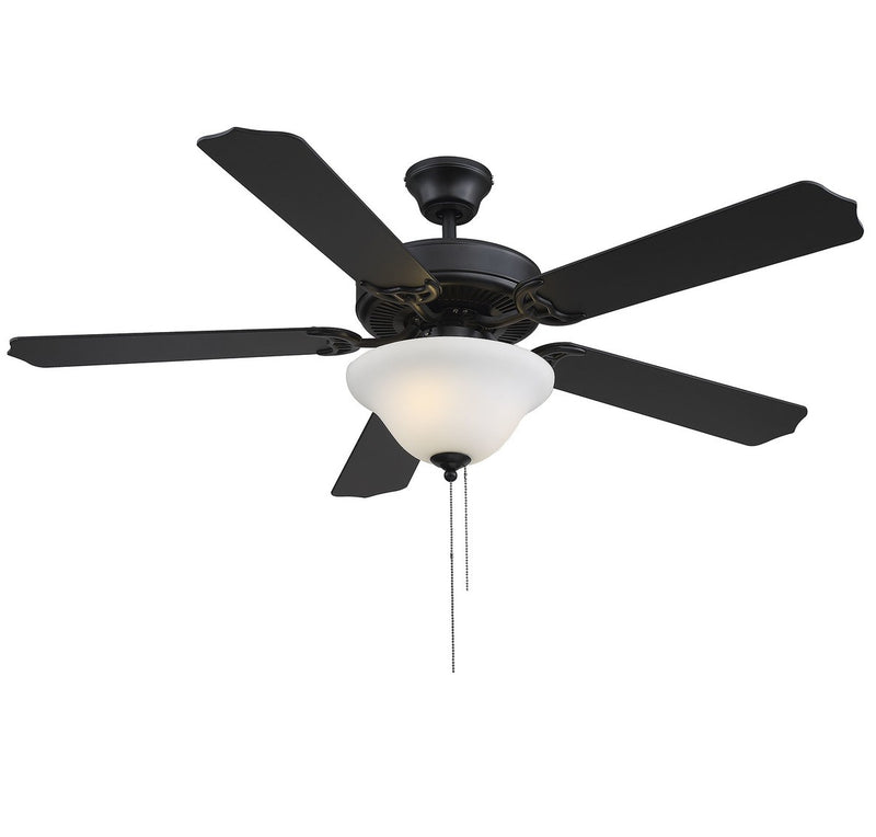 Meridian M2018MBKRV 52" Ceiling Fan, Matte Black