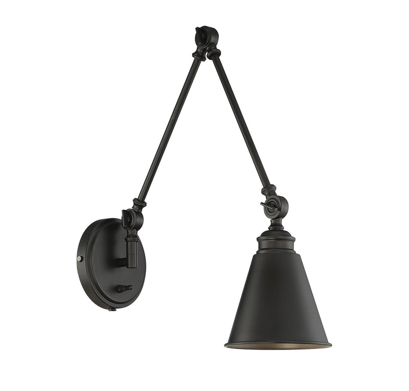 Savoy House 9-961CP-1-89 One Light Wall Sconce, Matte Black