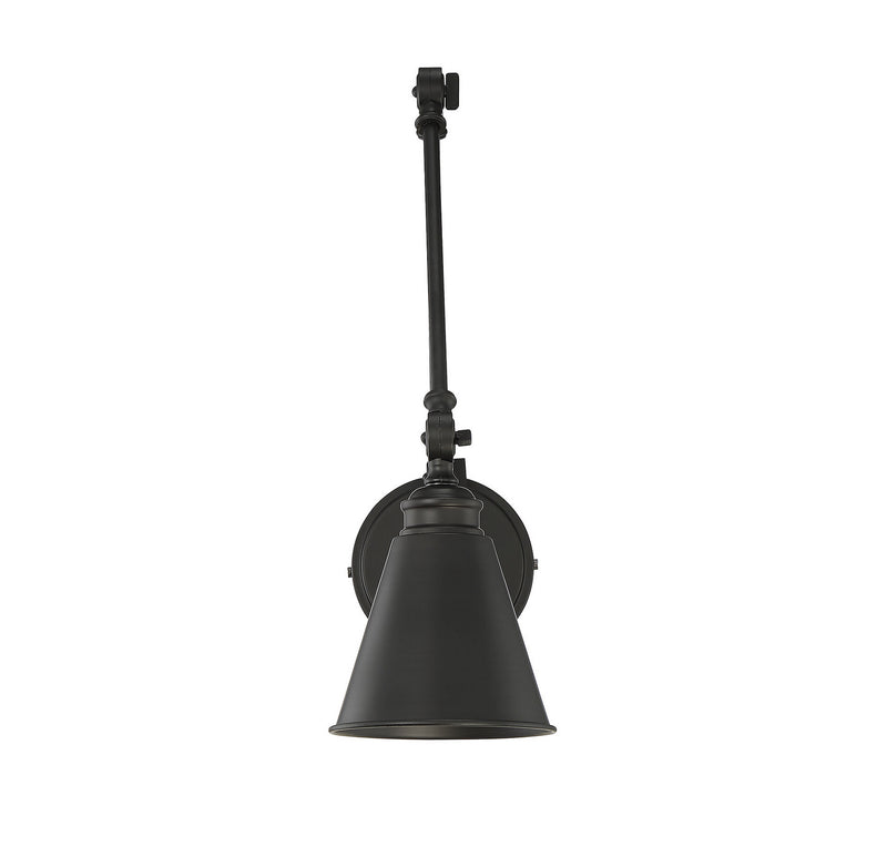 Savoy House 9-961CP-1-89 One Light Wall Sconce, Matte Black
