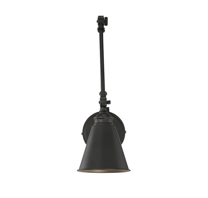 Savoy House 9-961CP-1-89 One Light Wall Sconce, Matte Black