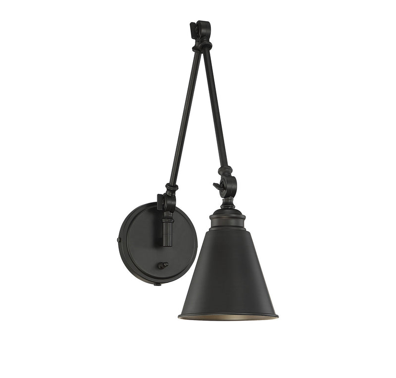 Savoy House 9-961CP-1-89 One Light Wall Sconce, Matte Black