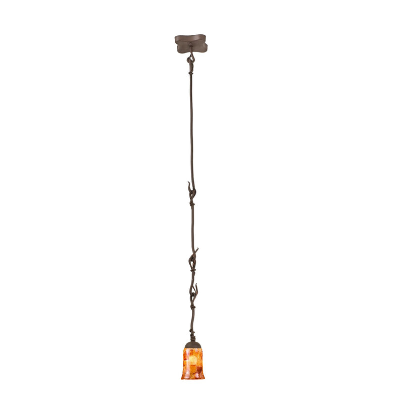 Kalco 1821BA/PS5201 One Light Mini Pendant, Bark
