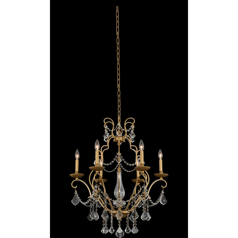 Allegri 027470-047-FR001 Six Light Chandelier, Gold Patina