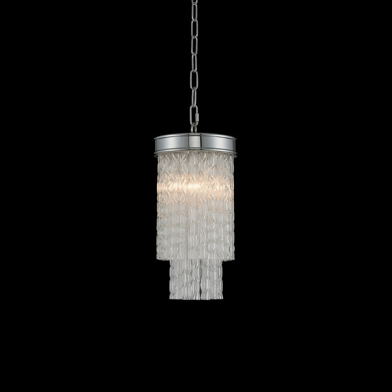 Allegri 029510-010-FR001 One Light Mini Pendant, Chrome