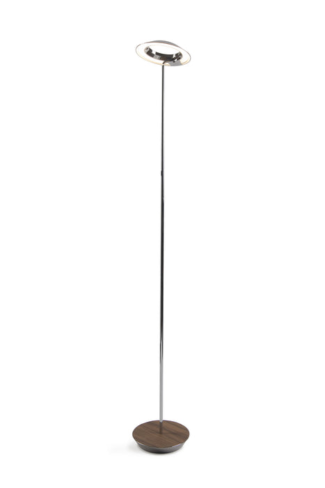 Koncept RYO-SW-CRM-OWT-FLR LED Floor Lamp, Chrome, Oiled Walnut
