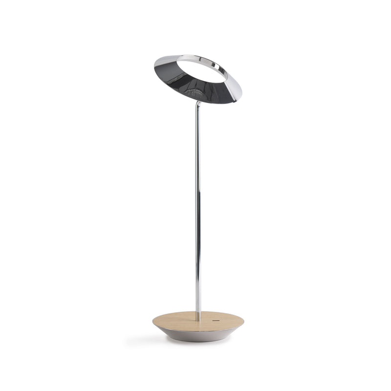 Koncept RYO-SW-CRM-WOK-DSK LED Desk Lamp, Chrome, White Oak