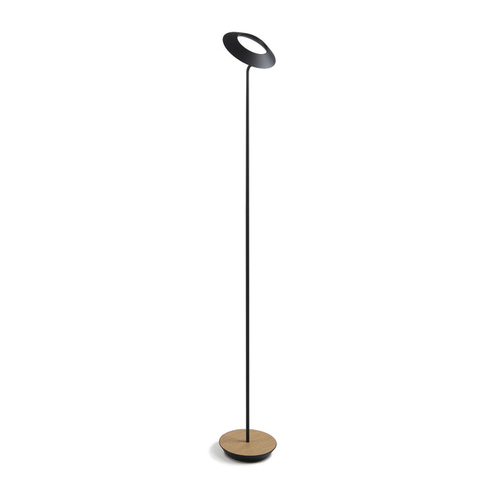 Koncept RYO-SW-MTB-WOK-FLR LED Floor Lamp, Matte Black, White Oak