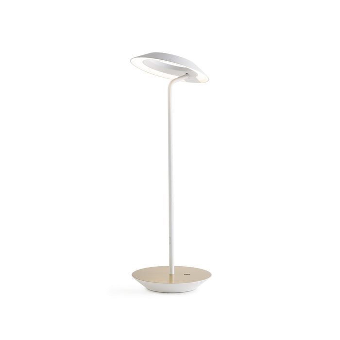 Koncept RYO-SW-MWT-BRS-DSK LED Desk Lamp, Matte White, Brass