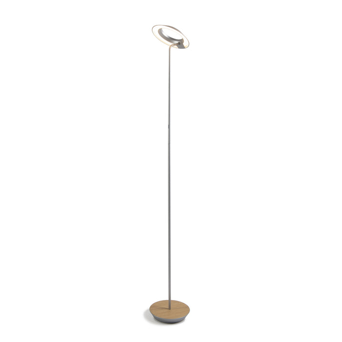 Koncept RYO-SW-SIL-WOK-FLR LED Floor Lamp, Silver, White Oak