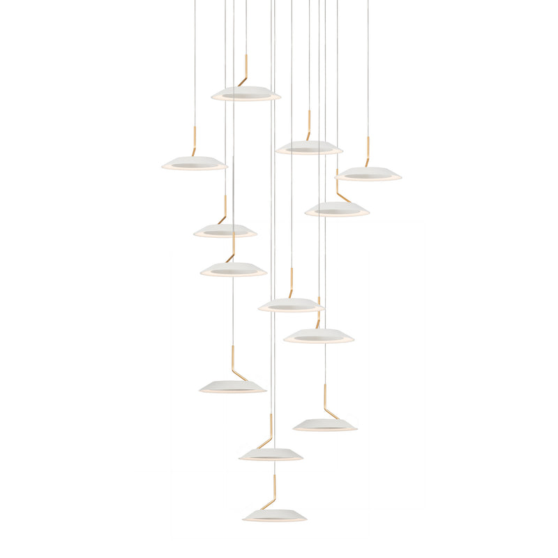 Koncept RYP-C13-SW-MWG LED Pendant, Matte White With Gold
