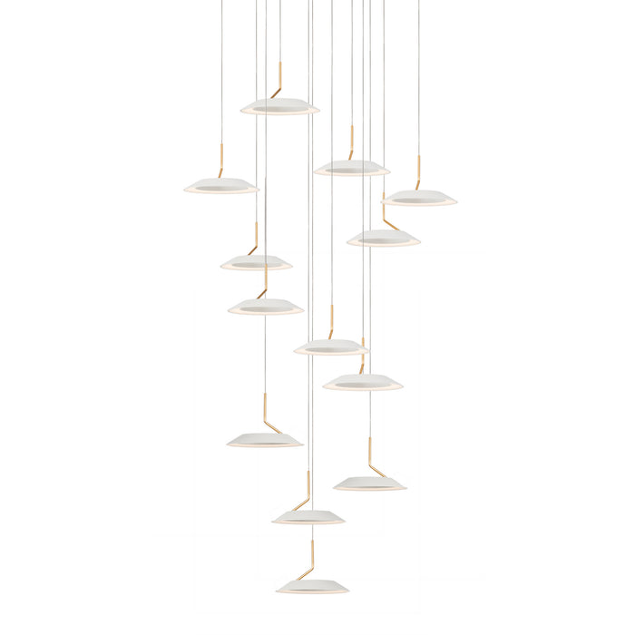 Koncept RYP-C13-SW-MWG LED Pendant, Matte White With Gold