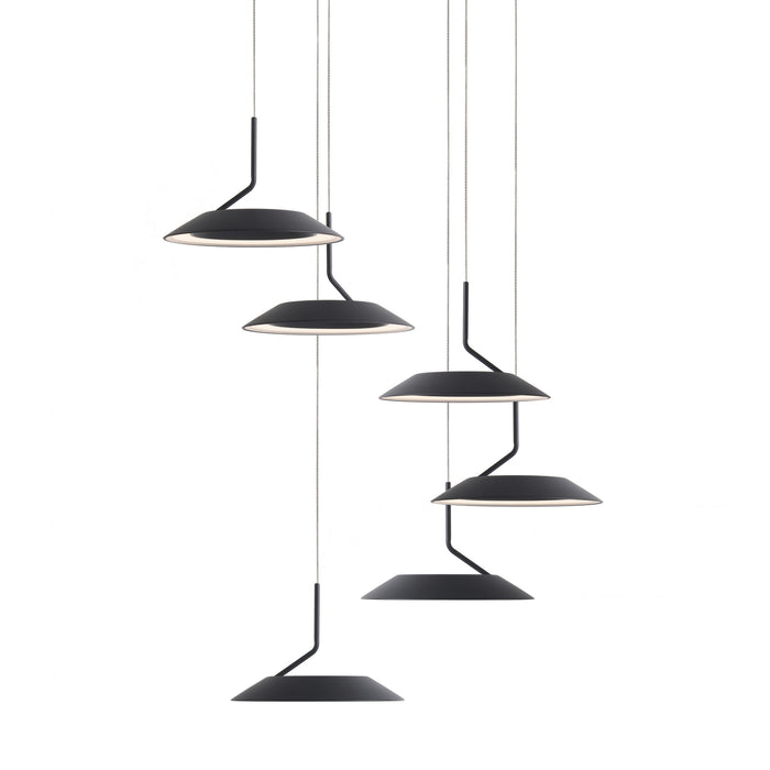 Koncept RYP-C6-SW-MTB LED Pendant, Matte Black