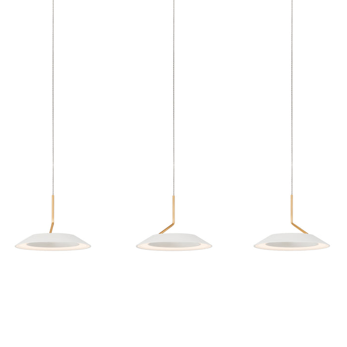 Koncept RYP-L3-SW-MWG LED Pendant, Matte White With Gold