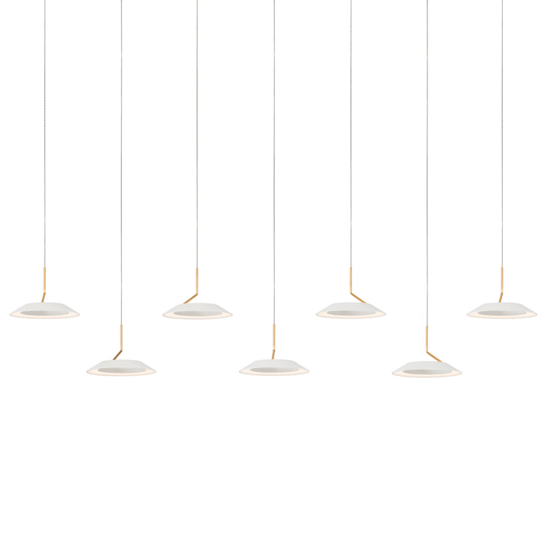 Koncept RYP-L7-SW-MWG LED Pendant, Matte White With Gold