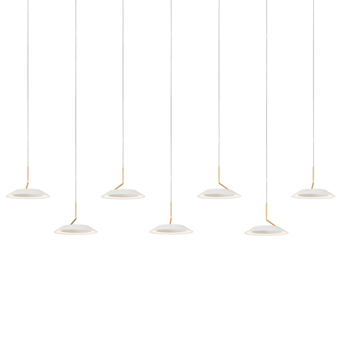 Koncept RYP-L7-SW-MWG LED Pendant, Matte White With Gold