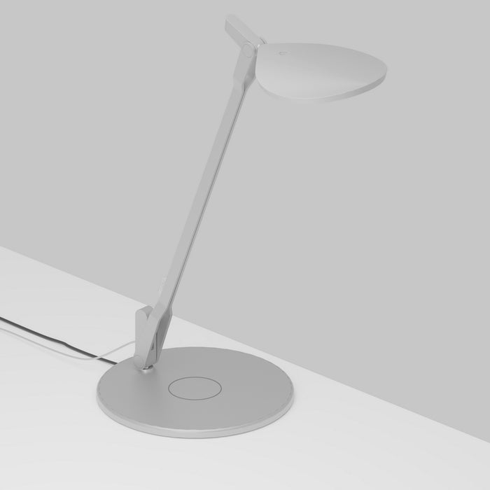 Koncept SPY-W-SIL-USB-QCB LED Desk Lamp, Silver