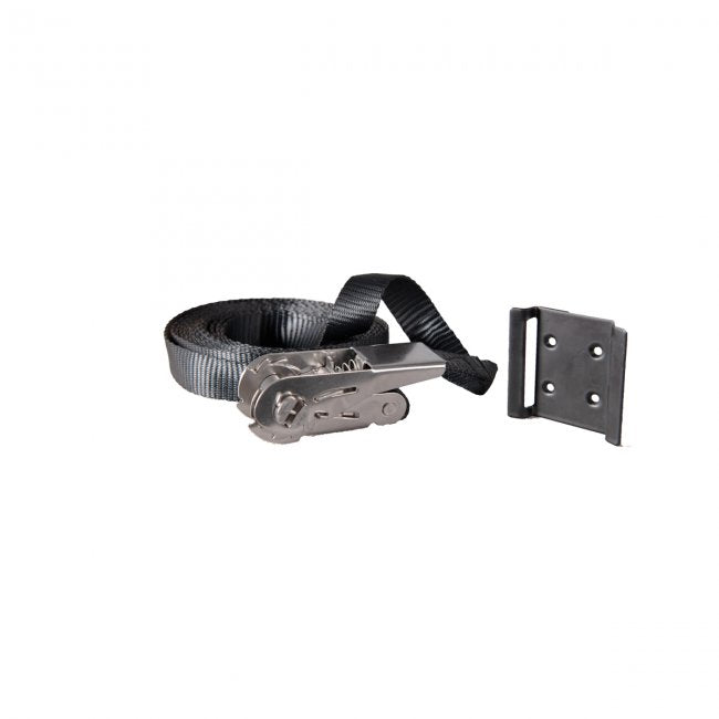 W.A.C. Lighting 5000-TST-BK Tree Mount Canopy Strap, Black In Stainless Steel