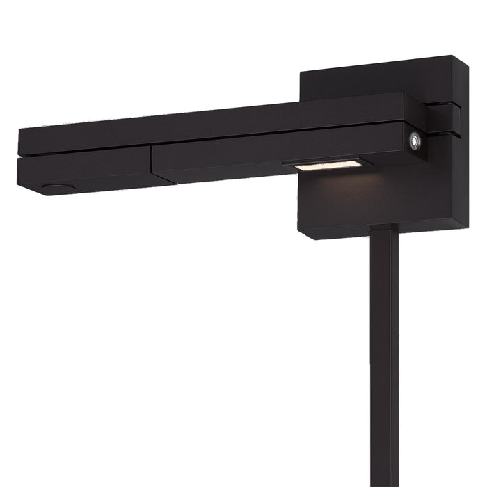 W.A.C. Lighting BL-1021L-BK LED Swing Arm Wall Lamp, Black