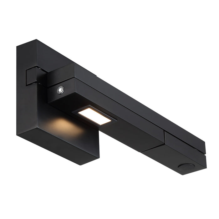 W.A.C. Lighting BL-1021R-BK LED Swing Arm Wall Lamp, Black