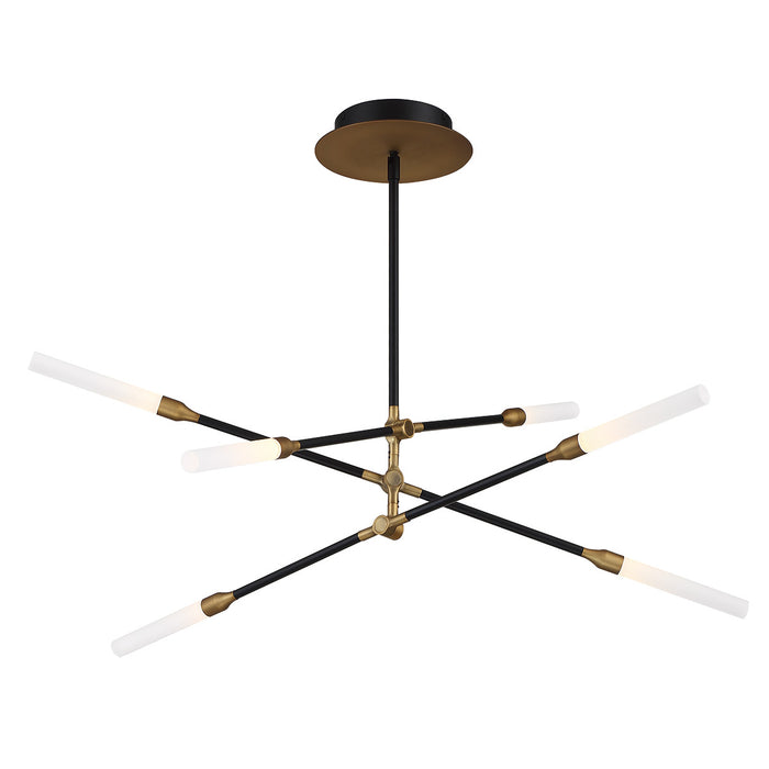 W.A.C. Lighting PD-55906-BK/AB LED Pendant, Black/Aged Brass