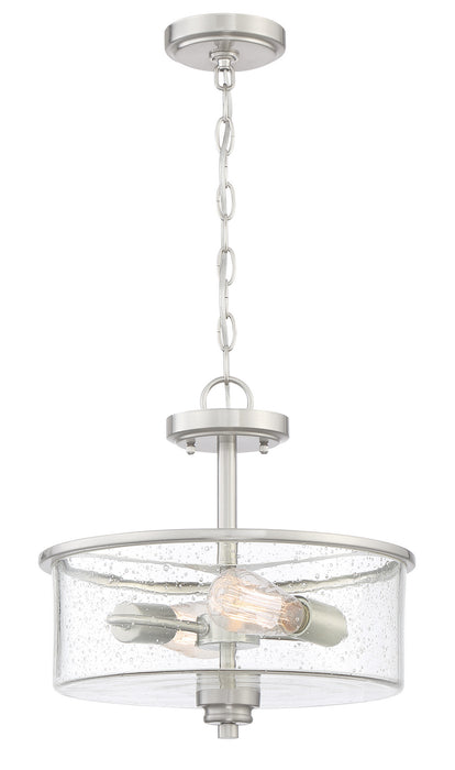 Craftmade 50552-BNK Two Light Convertible Semi Flush, Brushed Polished Nickel