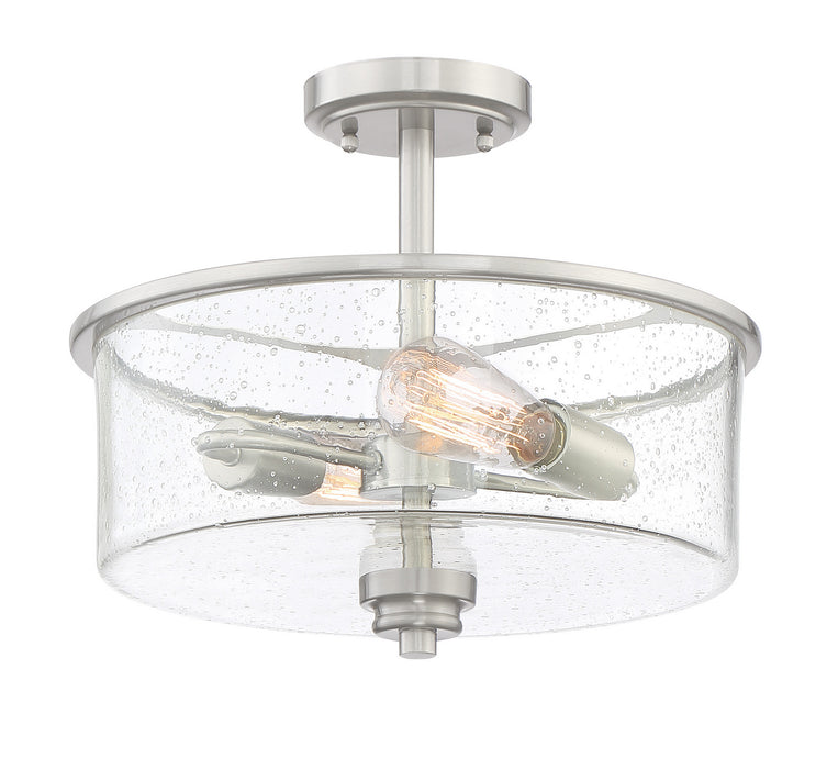 Craftmade 50552-BNK Two Light Convertible Semi Flush, Brushed Polished Nickel