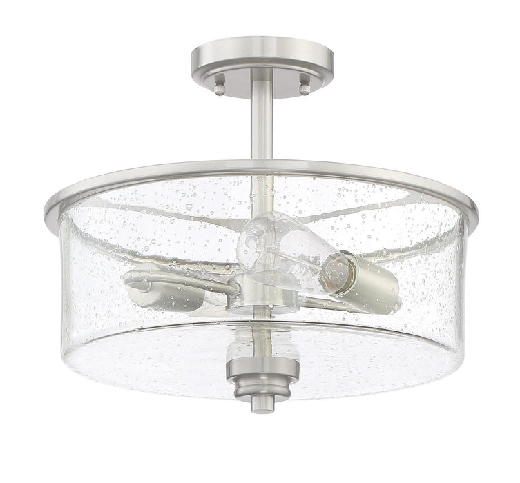 Craftmade 50552-BNK Two Light Convertible Semi Flush, Brushed Polished Nickel