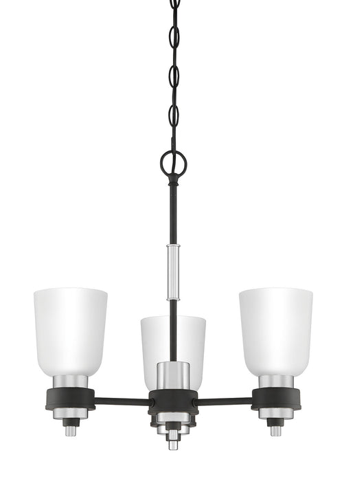 Quoizel CRD5019BN Three Light Chandelier, Brushed Nickel