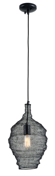 Troy Lighting F6775-SBK One Light Pendant, Black