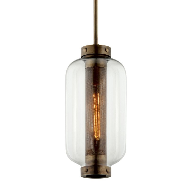 Troy Lighting F7037-PBR One Light Hanging Lantern, Patina Brass