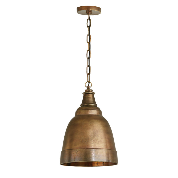 Capital Lighting 330310XB One Light Pendant, Oxidized Brass