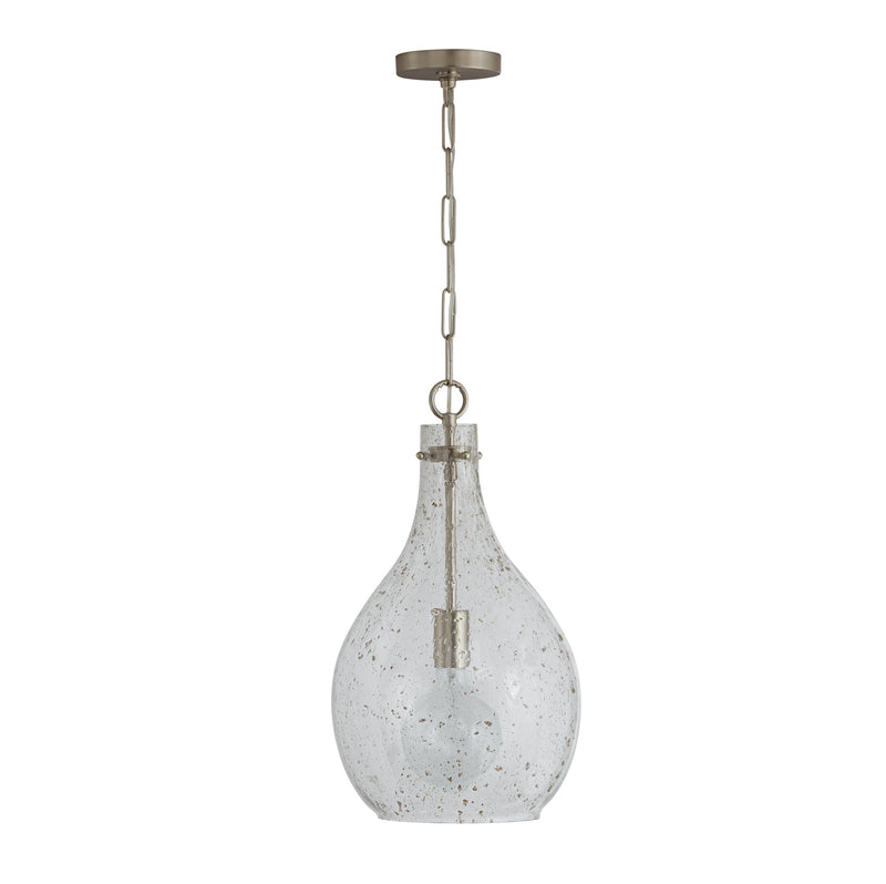 Capital Lighting 333813BN-472 One Light Pendant, Brushed Nickel