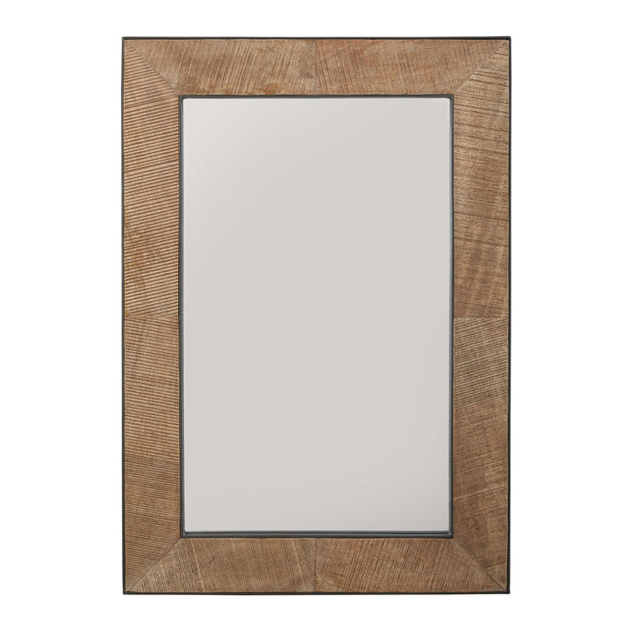 Capital Lighting 736102MM Mirror, Natural Rough Sawn Wood with Zinc Metal