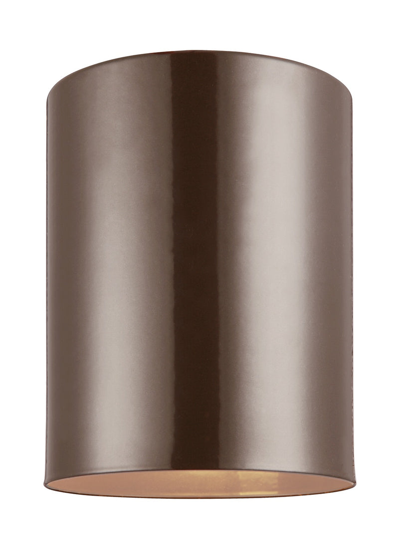 Visual Comfort Studio 7813801-10 One Light Outdoor Flush Mount, Bronze