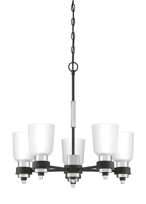 Quoizel CRD5023BN Five Light Chandelier, Brushed Nickel