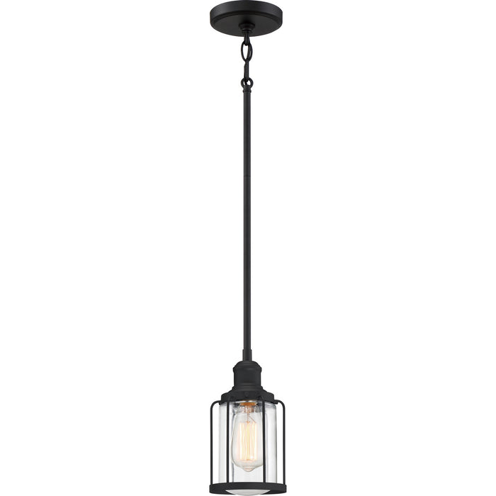 Quoizel LUD1505EK One Light Mini Pendant, Earth Black