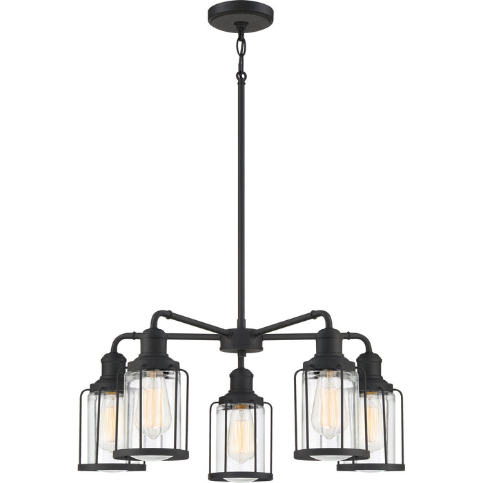 Quoizel LUD5026EK Five Light Chandelier, Earth Black