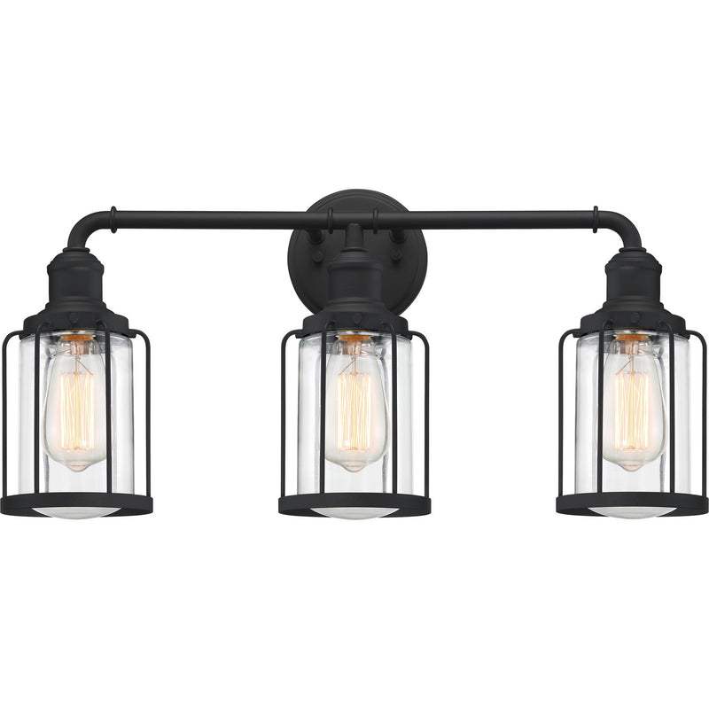 Quoizel LUD8624EK Three Light Bath, Earth Black