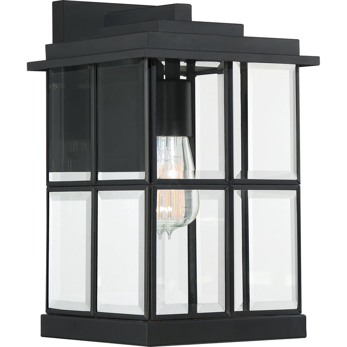 Quoizel MGN8408MBK One Light Outdoor Wall Lantern, Matte Black