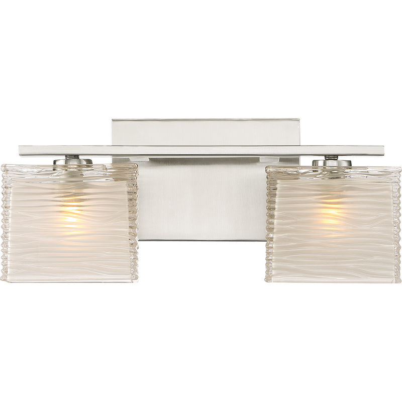 Quoizel WCP8602BN Two Light Bath Fixture, Brushed Nickel