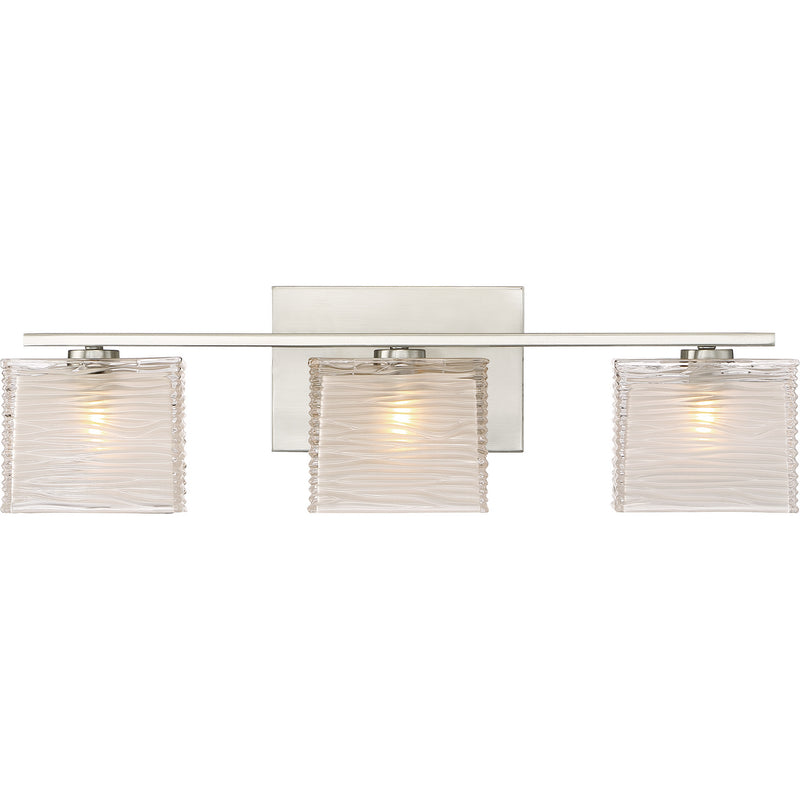 Quoizel WCP8603BN Three Light Bath Fixture, Brushed Nickel